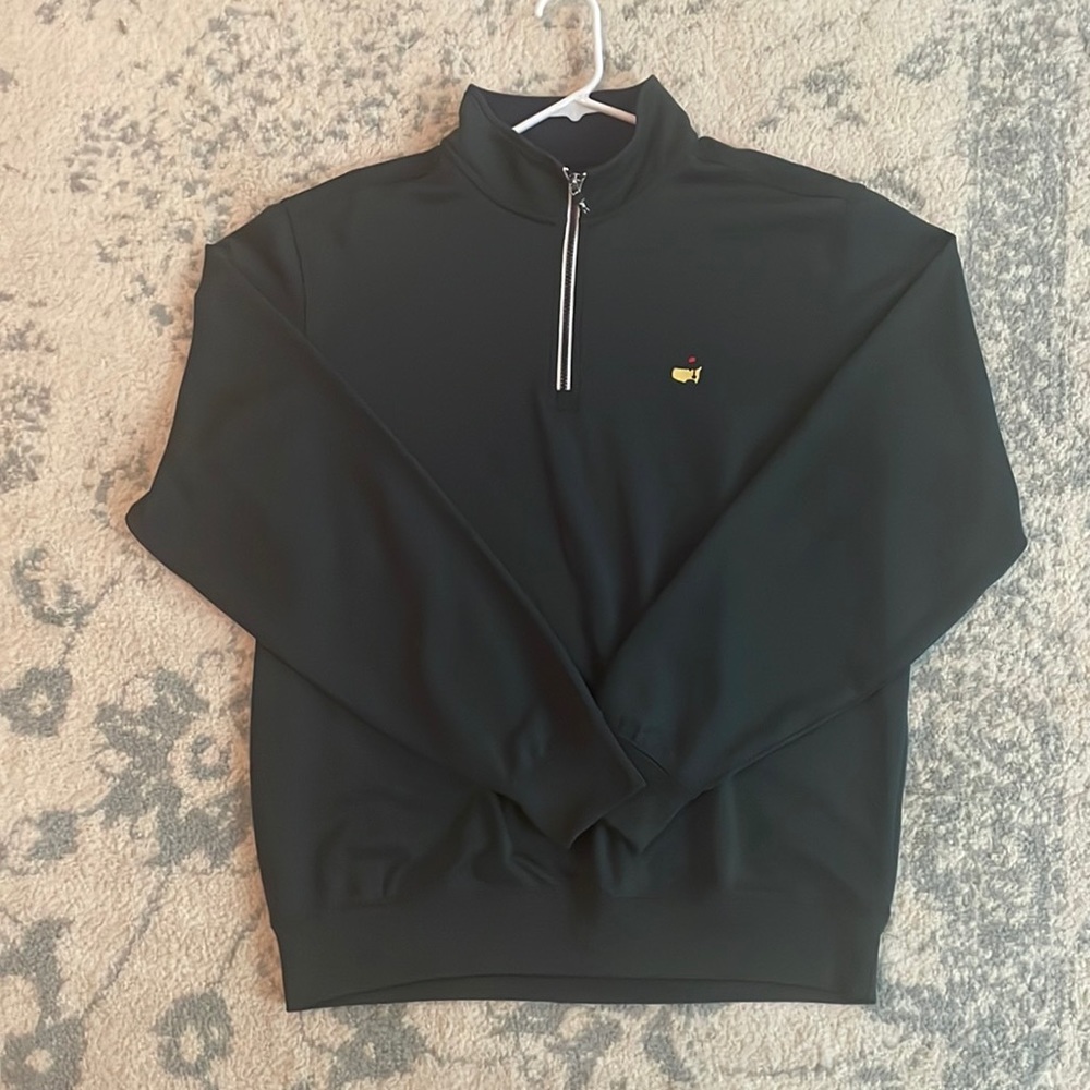 Masters Golf Quarter Zip Pullover - Green- Size L